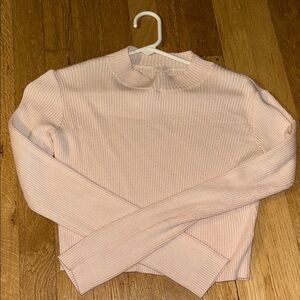 ♡ brandy melville/john galt baby pink cropped sweater